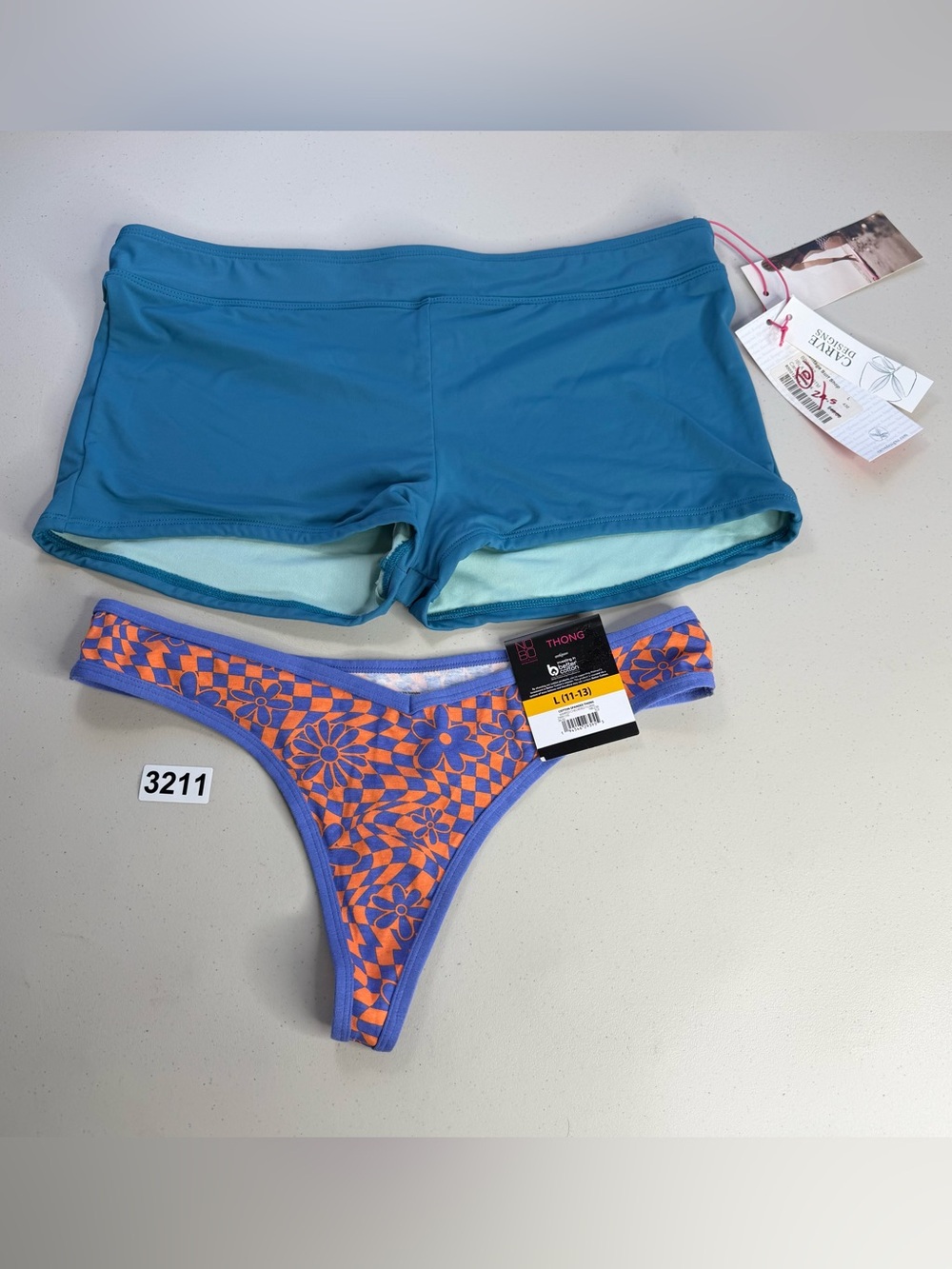 Carve Design swim shorts no boundaries thong size large blue purple new